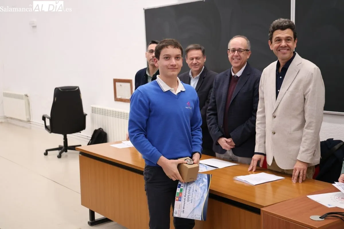 Entrega de premios de la Olimpiada Matemática en la Facultad de Ciencias de la Universidad de Salamanca. Fotos: David Sañudo