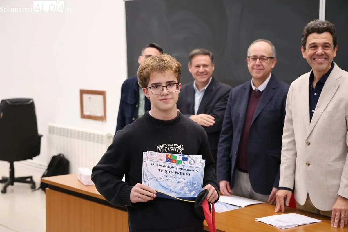 Entrega de premios de la Olimpiada Matemática en la Facultad de Ciencias de la Universidad de Salamanca. Fotos: David Sañudo