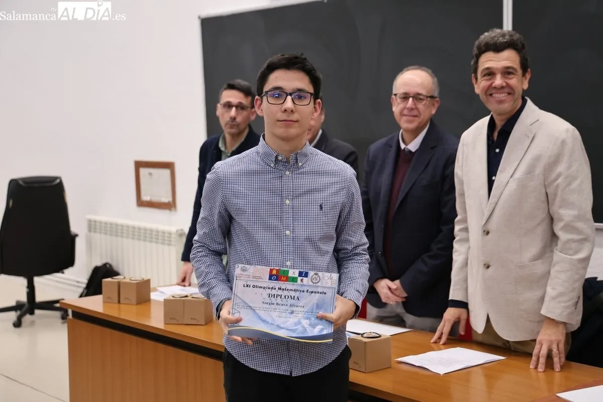 Entrega de premios de la Olimpiada Matemática en la Facultad de Ciencias de la Universidad de Salamanca. Fotos: David Sañudo