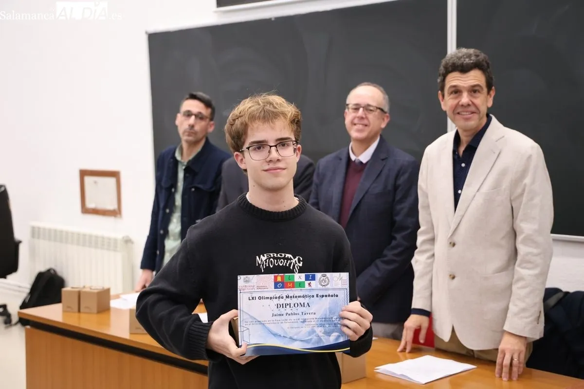 Entrega de premios de la Olimpiada Matemática en la Facultad de Ciencias de la Universidad de Salamanca. Fotos: David Sañudo