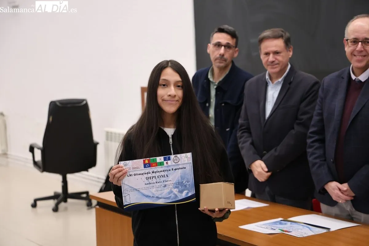 Entrega de premios de la Olimpiada Matemática en la Facultad de Ciencias de la Universidad de Salamanca. Fotos: David Sañudo