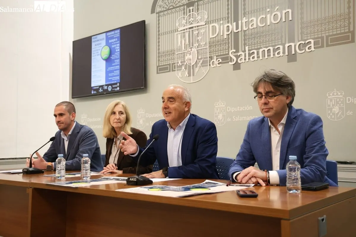 Presentación en la Diputación de Salamanca de la Fase Provincial de Tenis que acogerán Alba de Tormes y Béjar. Foto de David Sañudo
