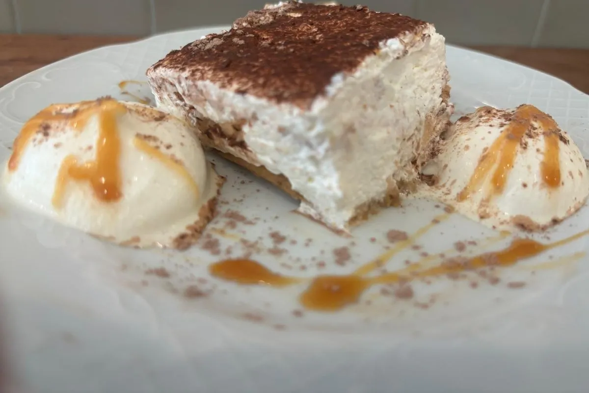 Uno de los postres caseros del menú del día en La Mantequería