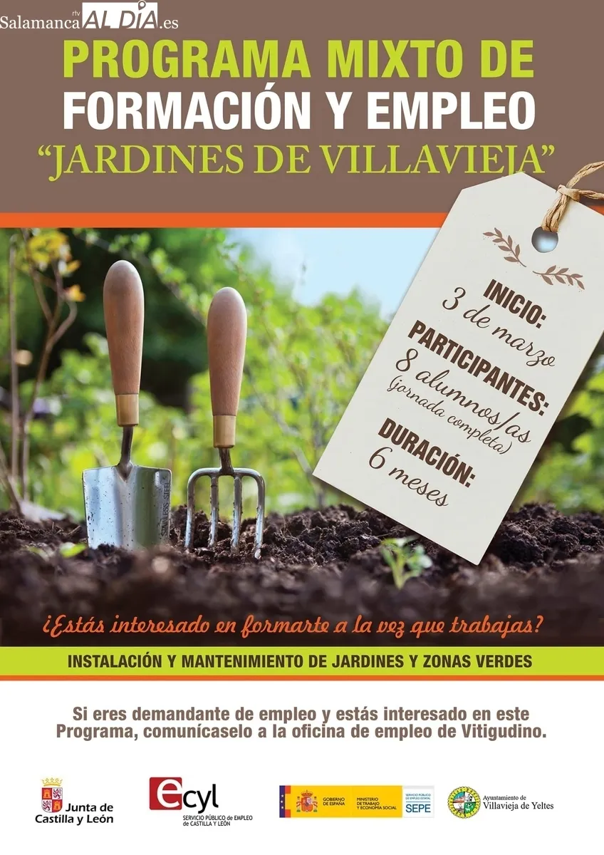 Además de la formación en jardinería, los alumnos reciben un salario 