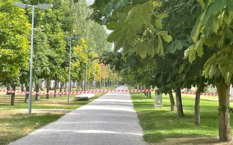 Cerrados parques y la zona arbolada de la Ciudad Deportiva de La Aldehuela debido a fuertes rachas de viento