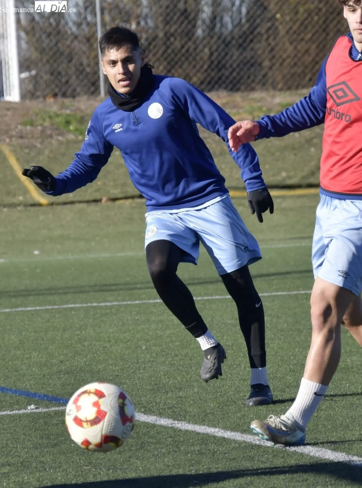 Entrenamiento del Salamanca UDS, esta mañana, en el Tori