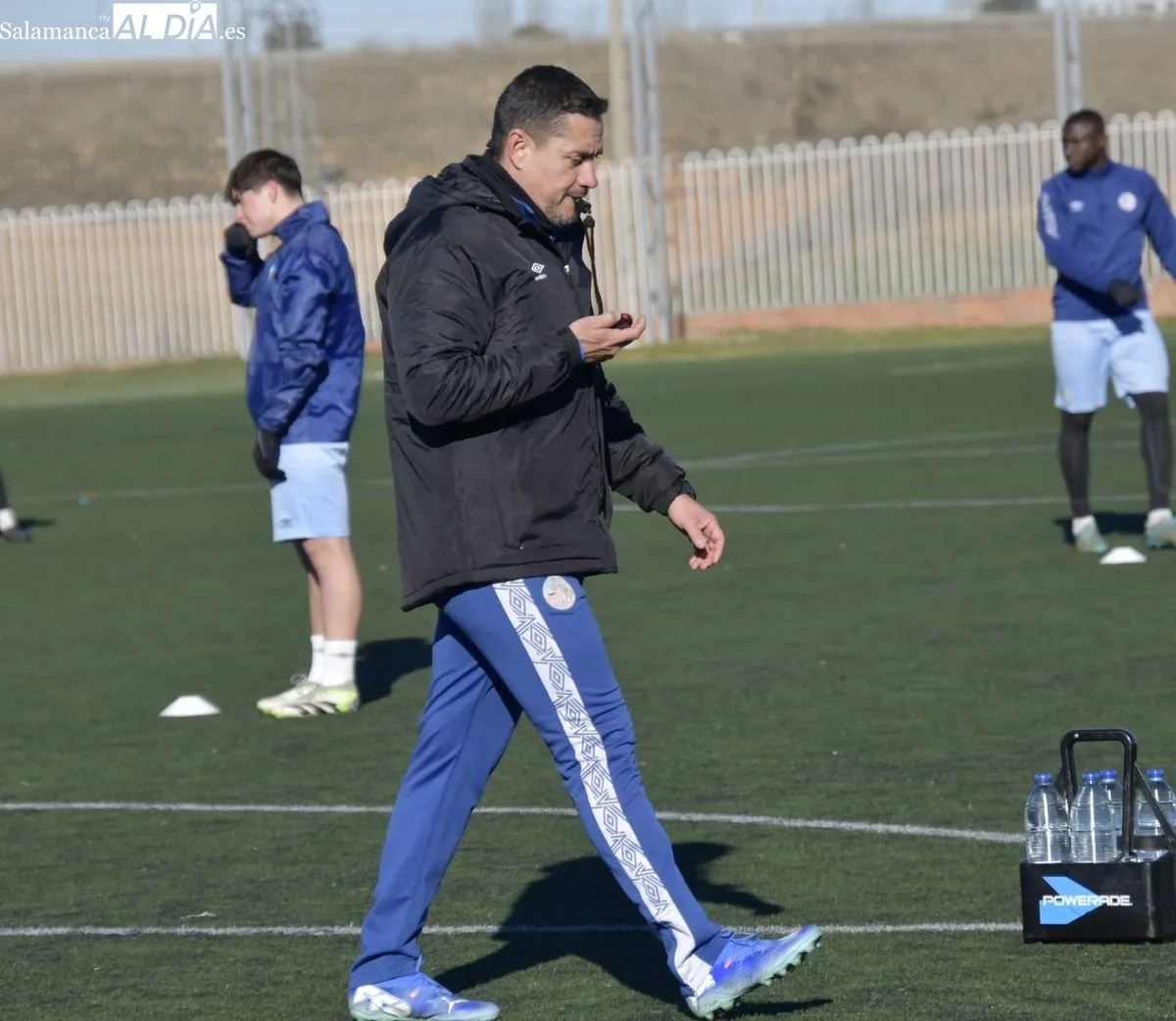 Entrenamiento del Salamanca UDS, esta mañana, en el Tori
