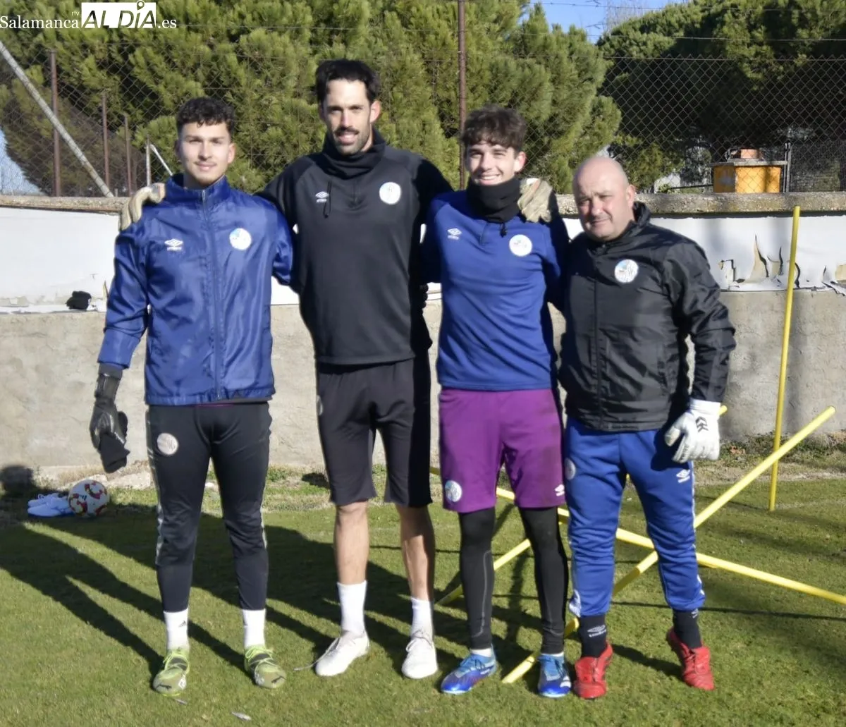 Entrenamiento del Salamanca UDS, esta mañana, en el Tori