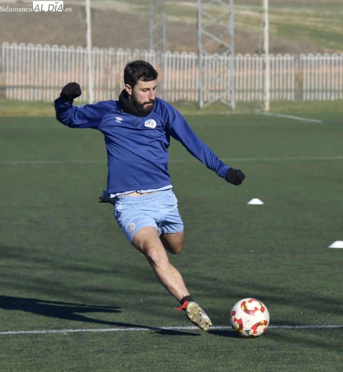 Entrenamiento del Salamanca UDS, esta mañana, en el Tori