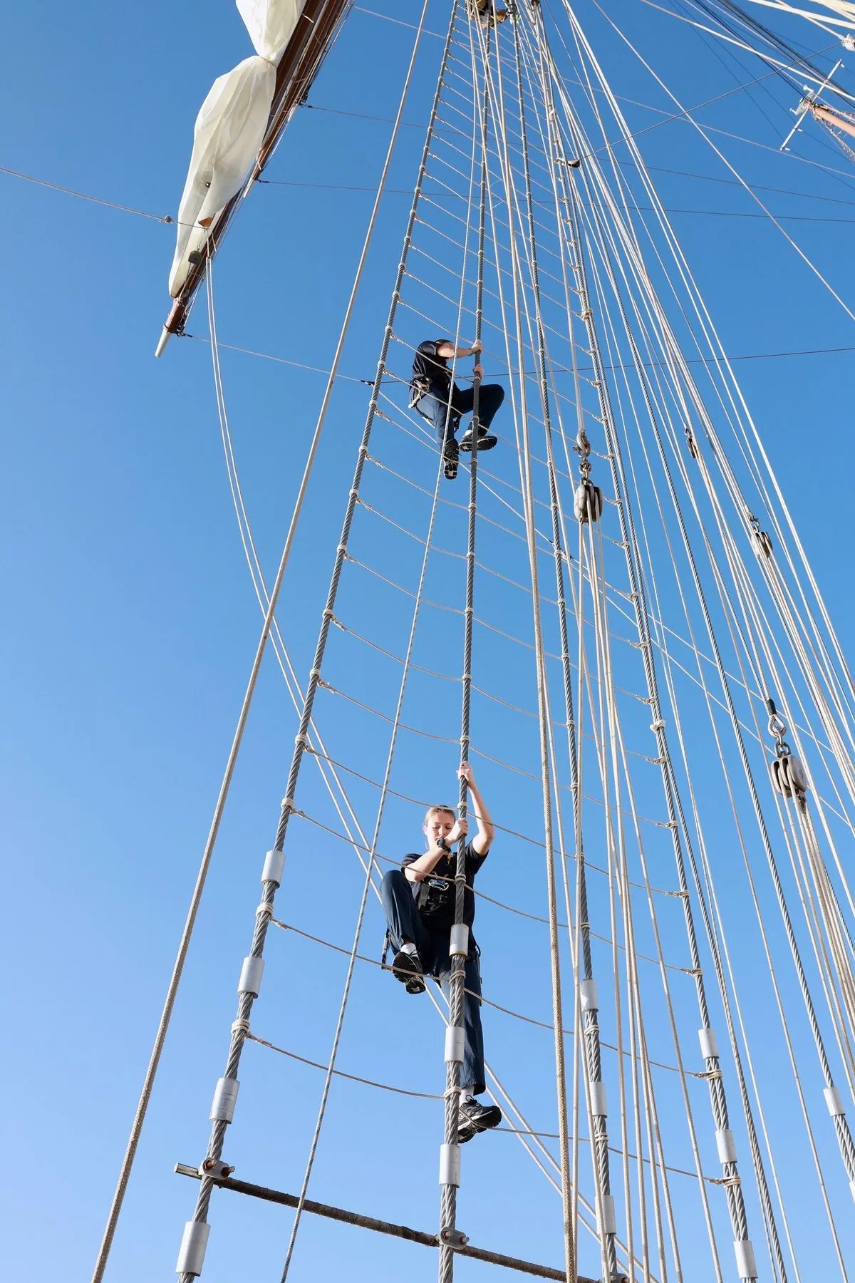 La Princesa Leonor, durante una de las maniobras a bordo del Juan Sebastián Elcano - CASA DE S.M. EL REY / JOSE JIMENEZ