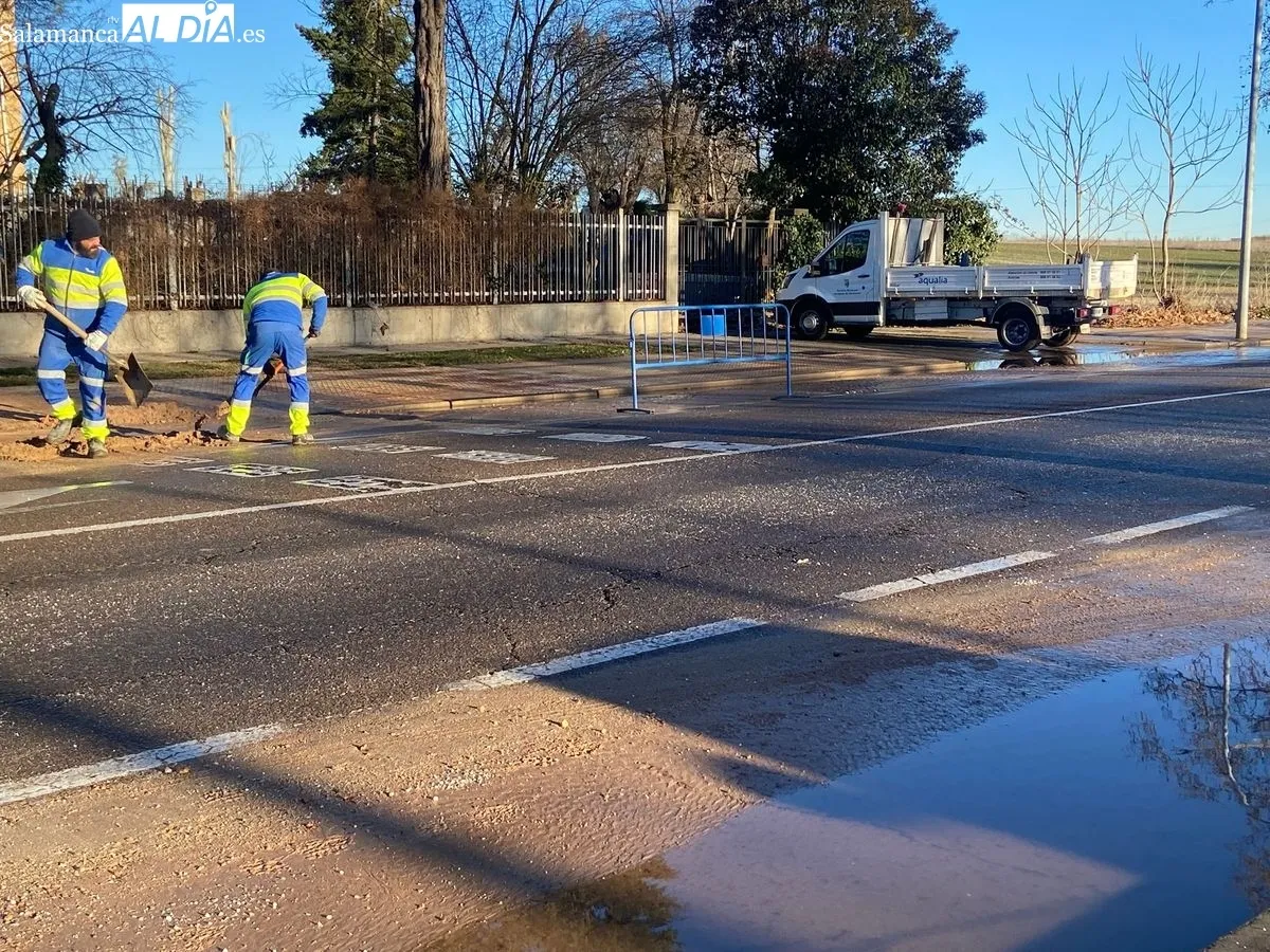 Reventón en la avenida de San Agustín. Foto de Vanesa Martins