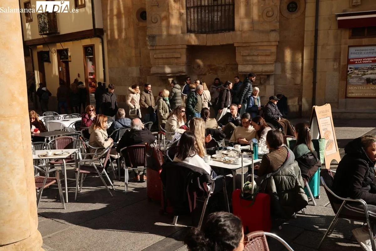 Distintos parques infantiles y terrazas del centro en esta mañana de domingo. Foto: David Sañudo