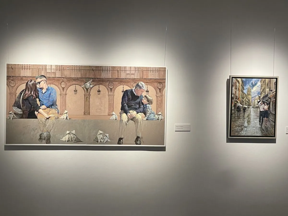 Inauguración de la muestra 'De Madrid a Salamanca. Entre dos aguas, de Antonio Varias, con la que la Diputación inicia el calendario expositivo de 2025 en la Torre de los Anaya