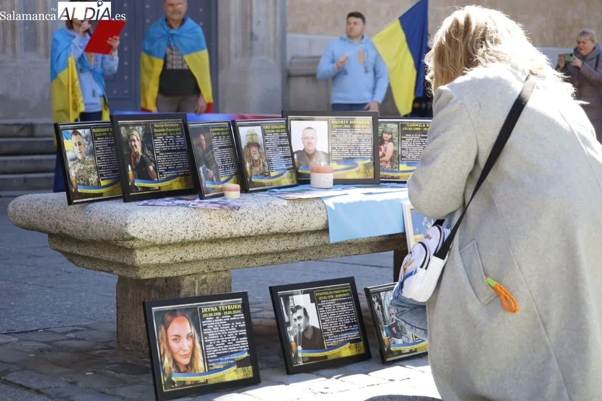 Salamanca recuerda a Ucrania en el tercer aniversario desde que estalló la guerra | FOTOS: David Domínguez