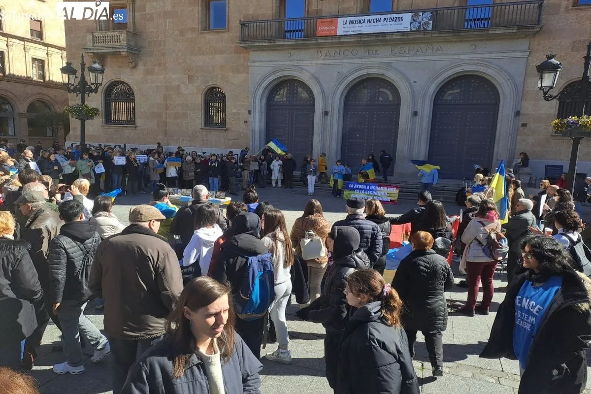 Salamanca recuerda a Ucrania en el tercer aniversario desde que estalló la guerra | FOTOS: David Domínguez