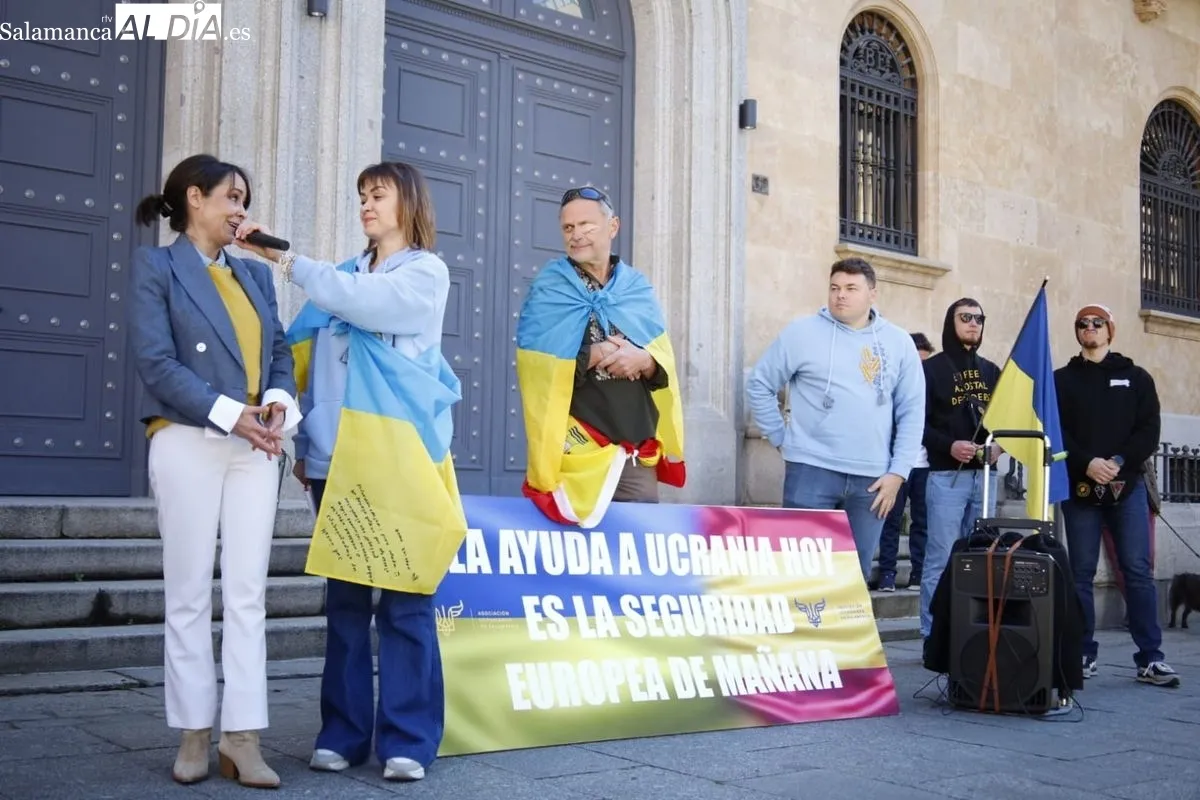 Salamanca recuerda a Ucrania en el tercer aniversario desde que estalló la guerra | FOTOS: David Domínguez