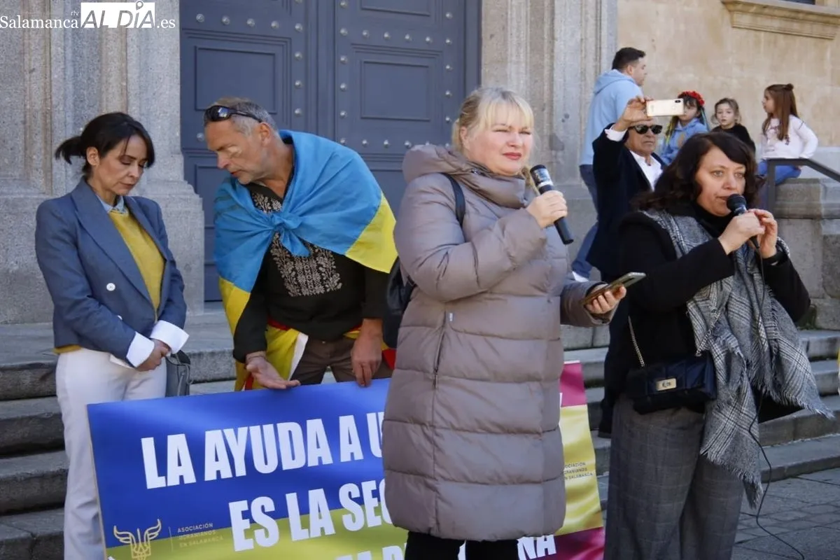 Concentración en Apoyo a Ucrania en Salamanca | FOTOS: David Domínguez