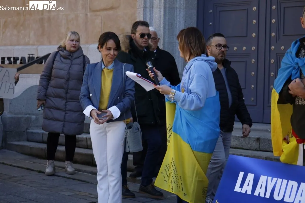 Salamanca recuerda a Ucrania en el tercer aniversario desde que estalló la guerra | FOTOS: David Domínguez