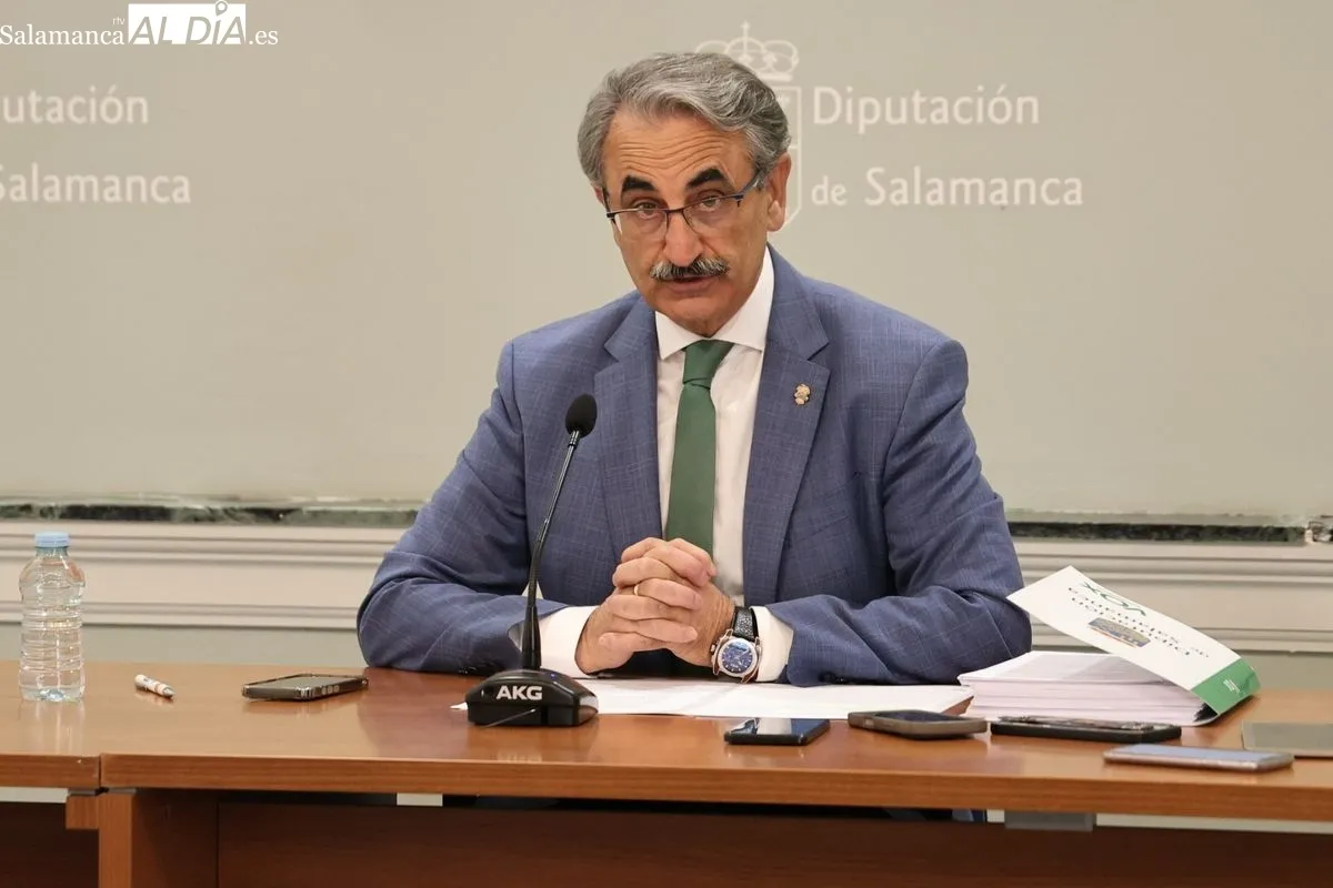 Celestino del Teso, portavoz del Grupo VOX en la Diputación de Salamanca. Fotos: David Sañudo