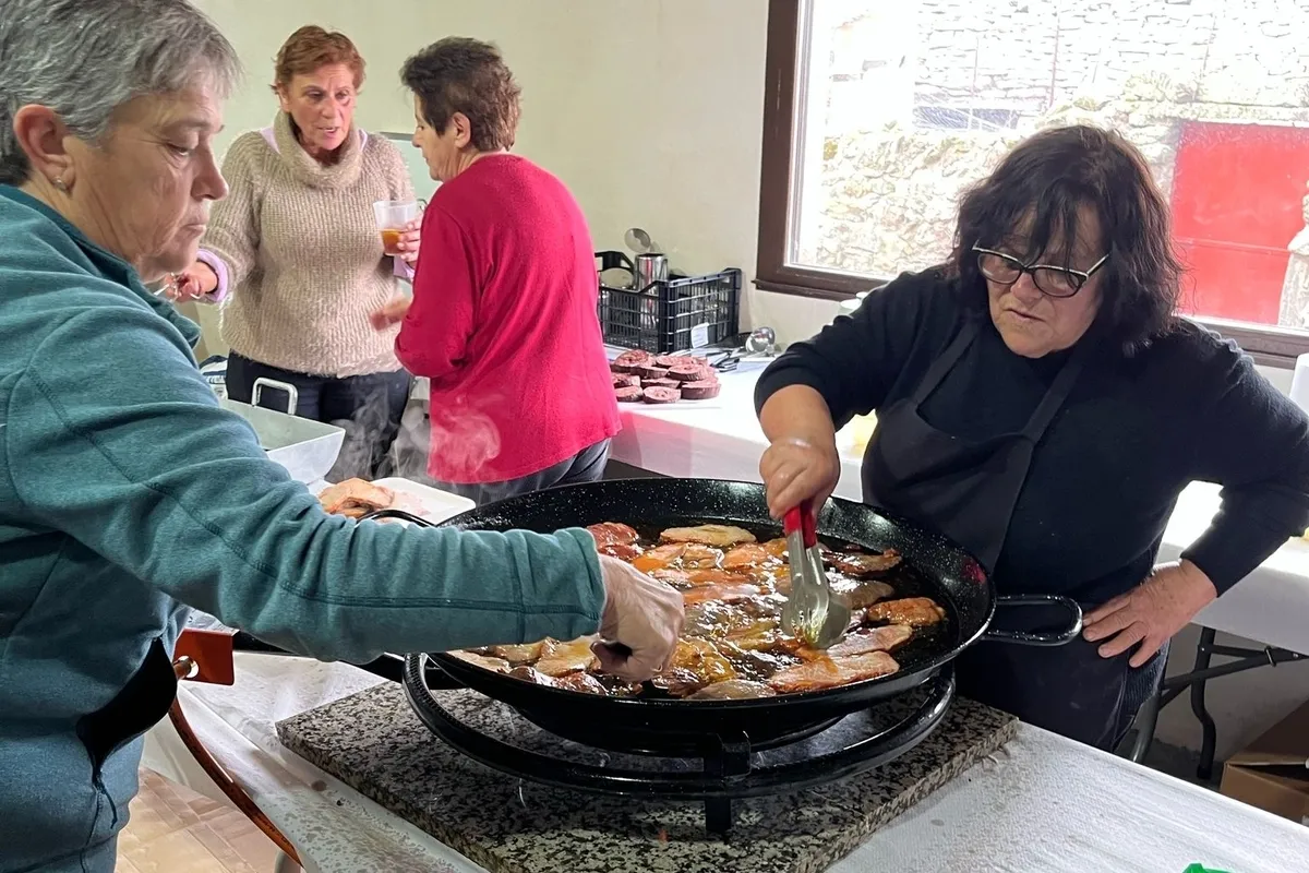 Comida de la matanza en Gejo de los Reyes
