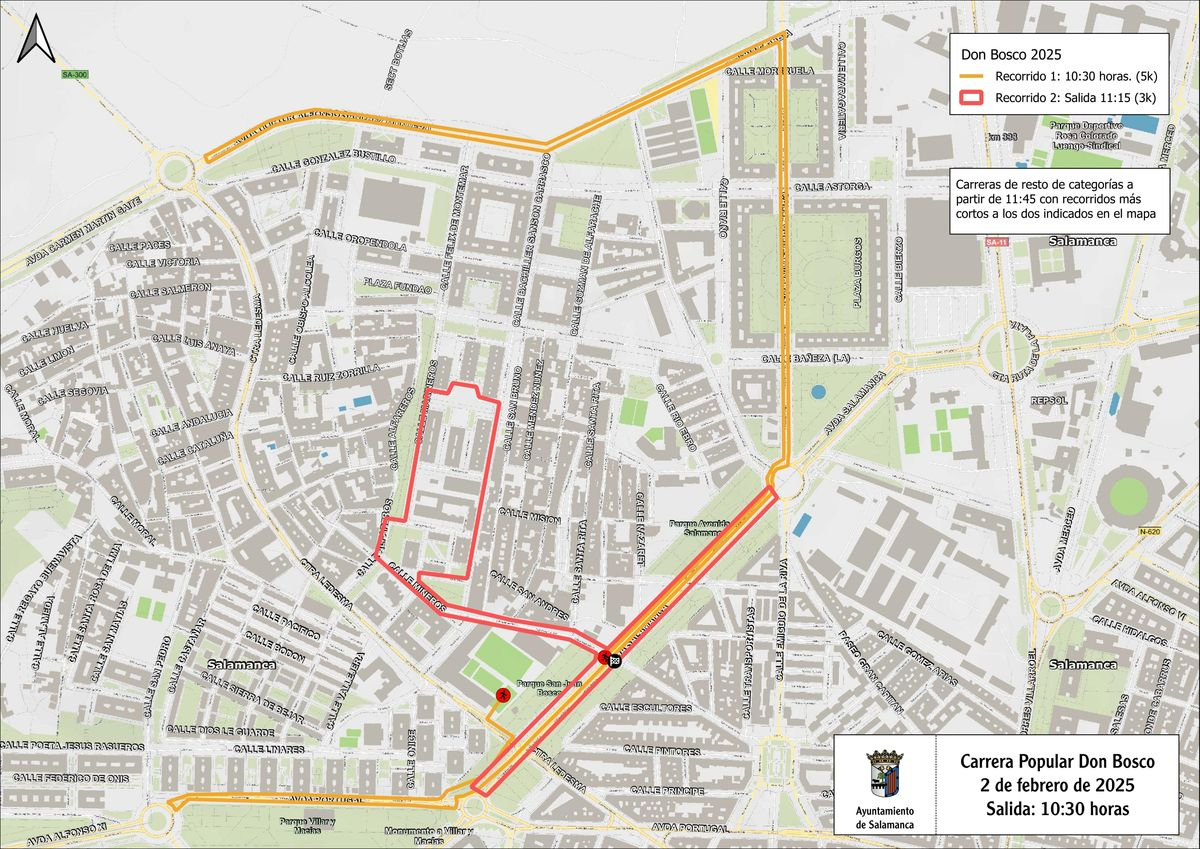 Cortes de tráfico este domingo con motivo de la celebración de la Carrera Popular Don Bosco