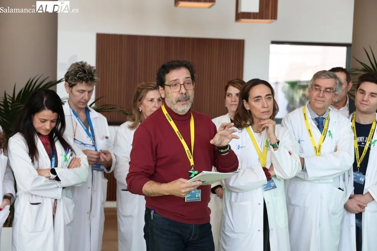 Acto en el Hospital de Salamanca con motivo del Día Mundial Contra el Cáncer. Foto de David Sañudo