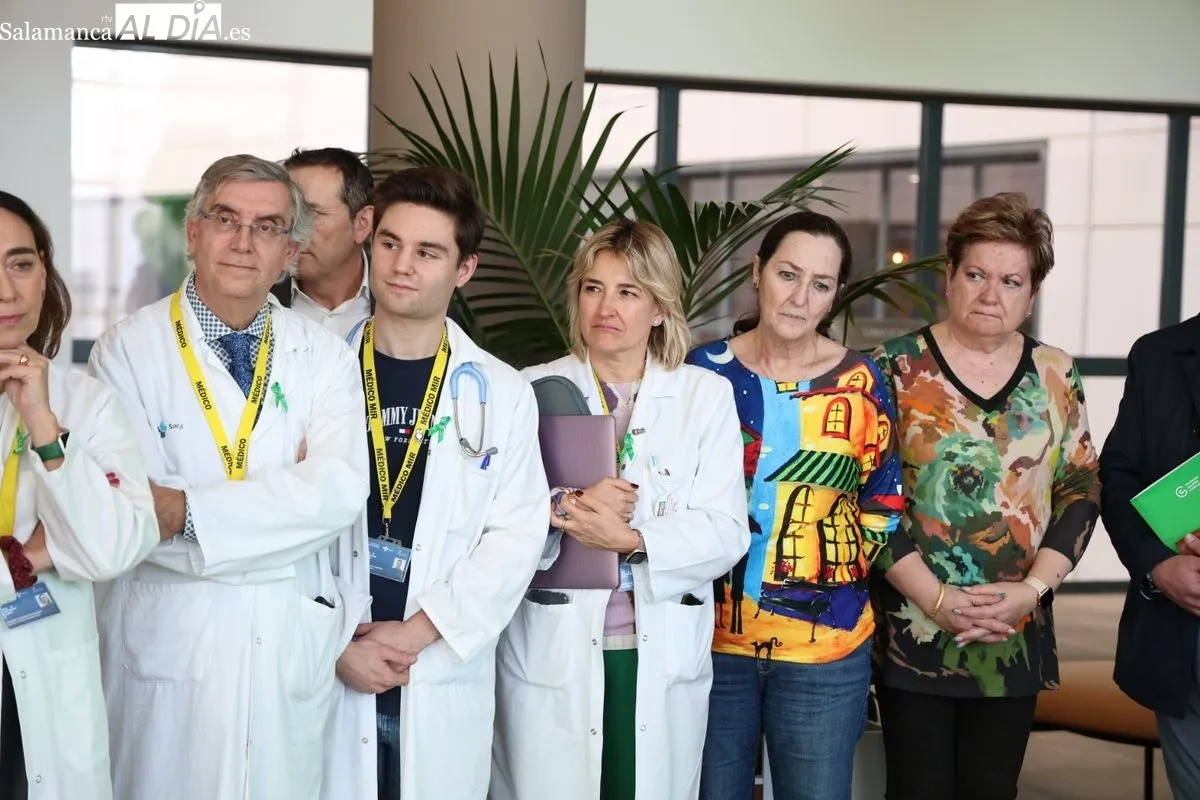 Acto en el Hospital de Salamanca con motivo del Día Mundial Contra el Cáncer. Foto de David Sañudo