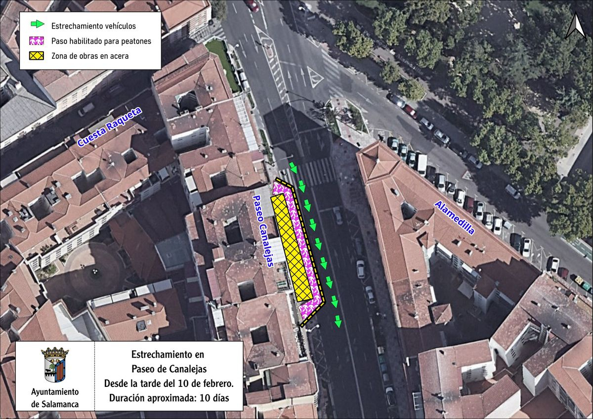 Cambios de circulación en el paseo de Canalejas