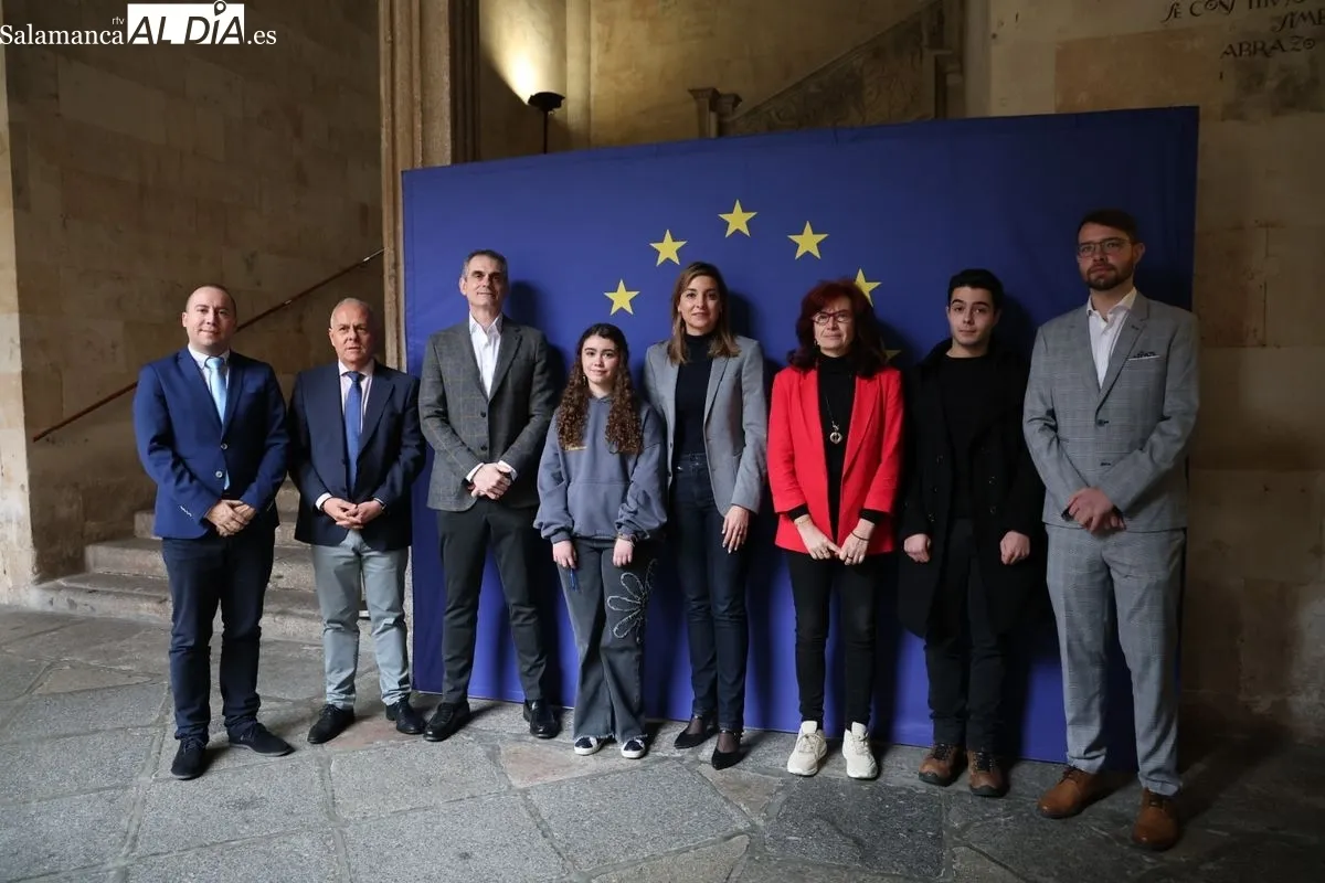 Inauguración en la USAL de la fase regional de la Olimpiada sobre la UE. Fotos: David Sañudo