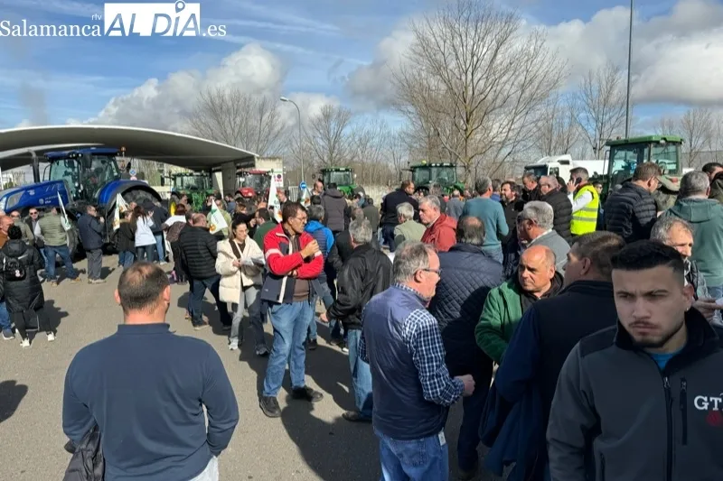 Agricultores en la manifestación de Babilafuente