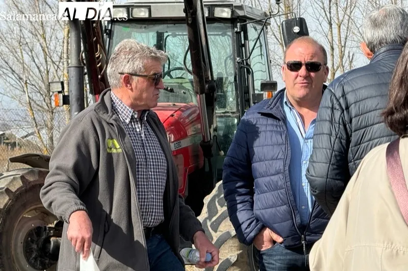 Agricultores en la manifestación de Babilafuente