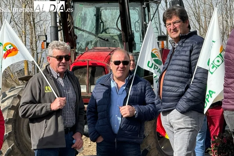 Agricultores en la manifestación de Babilafuente
