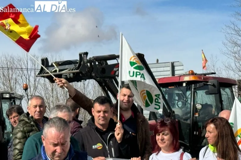 Agricultores en la manifestación de Babilafuente