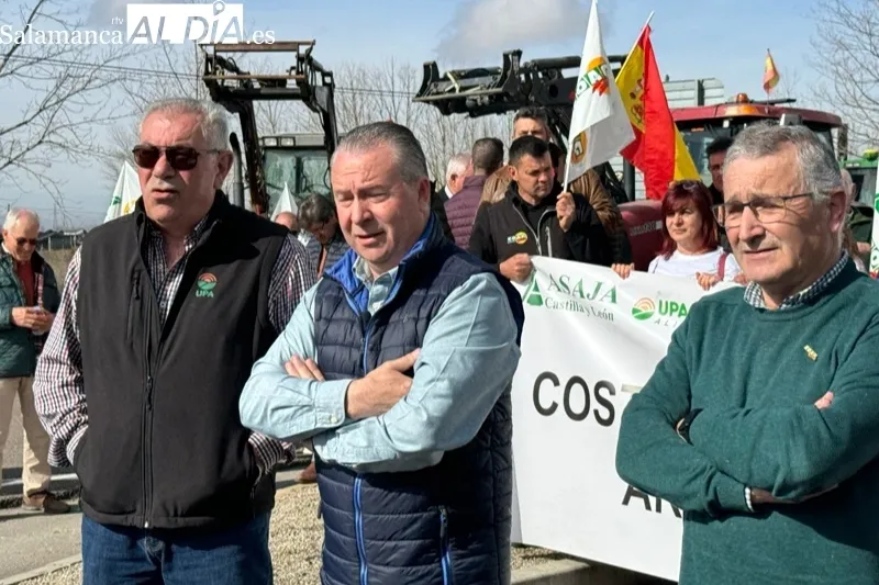 Agricultores en la manifestación de Babilafuente