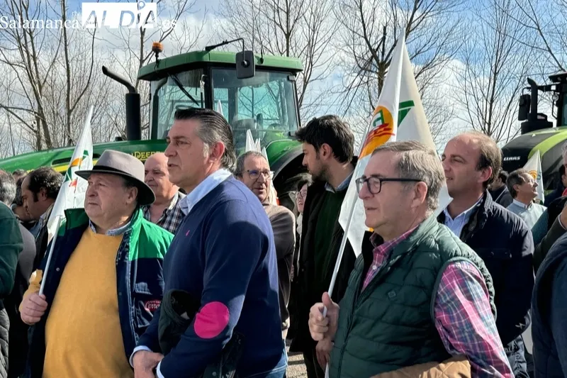 Agricultores en la manifestación de Babilafuente