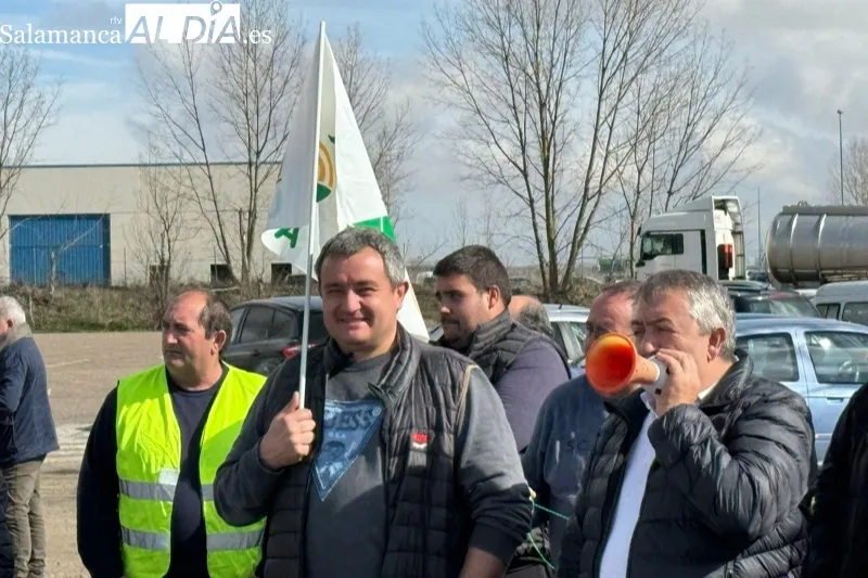 Agricultores en la manifestación de Babilafuente