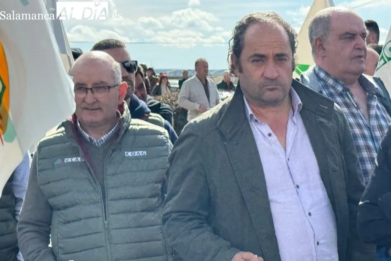 Agricultores en la manifestación de Babilafuente