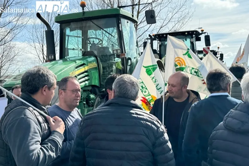 Agricultores en la manifestación de Babilafuente