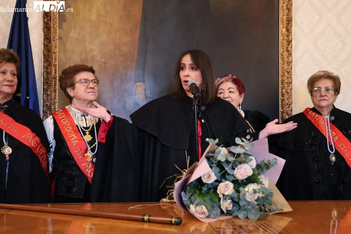 Fiesta de las Águedas en el Ayuntamiento de Salamanca. Foto de David Sañudo