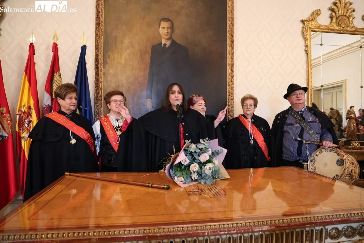Fiesta de las Águedas en el Ayuntamiento de Salamanca. Foto de David Sañudo