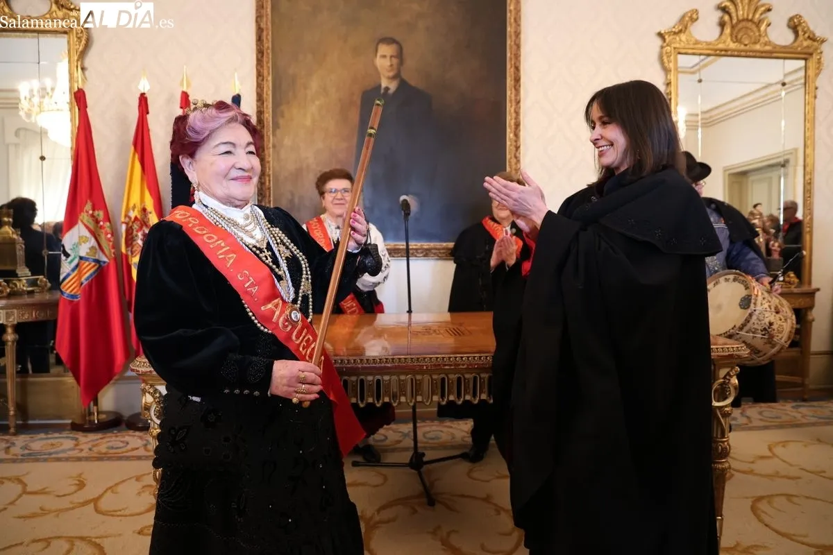 Fiesta de las Águedas en el Ayuntamiento de Salamanca. Foto de David Sañudo