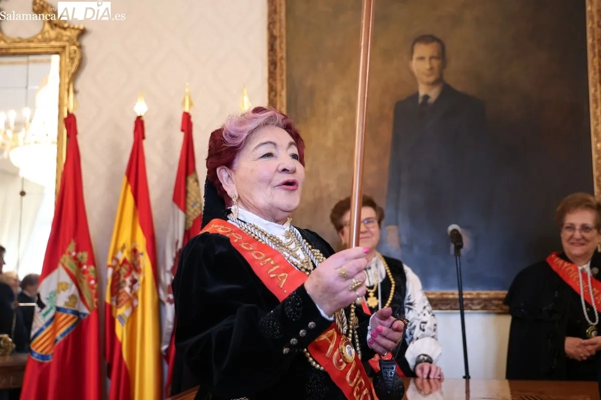Fiesta de las Águedas en el Ayuntamiento de Salamanca. Foto de David Sañudo