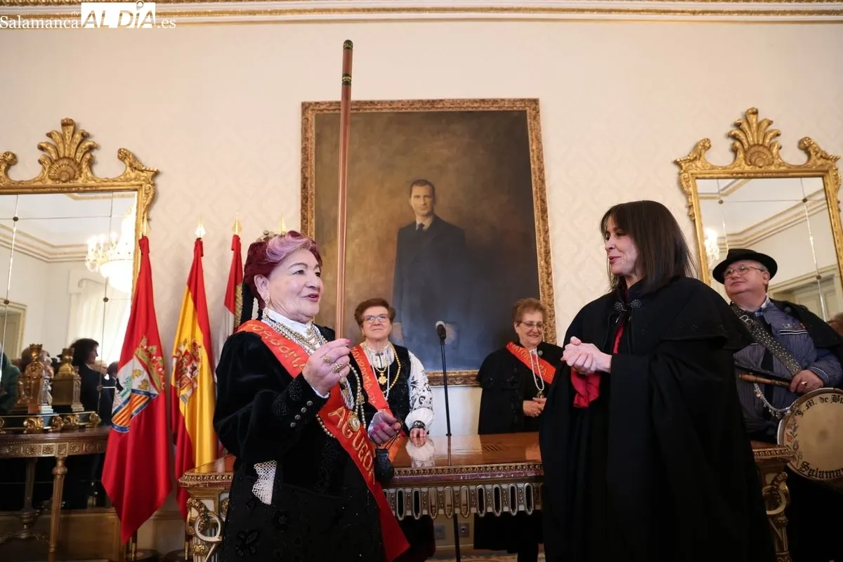 Fiesta de las Águedas en el Ayuntamiento de Salamanca. Foto de David Sañudo