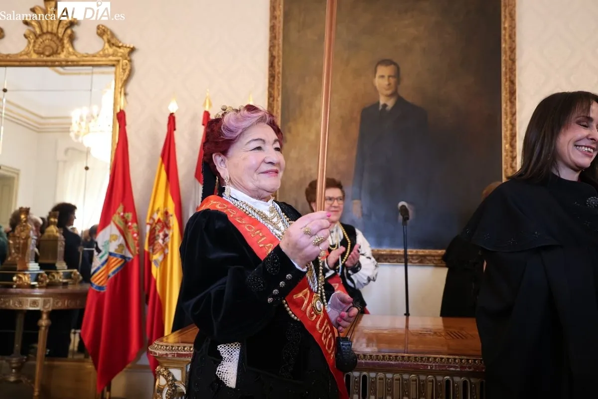 Fiesta de las Águedas en el Ayuntamiento de Salamanca. Foto de David Sañudo