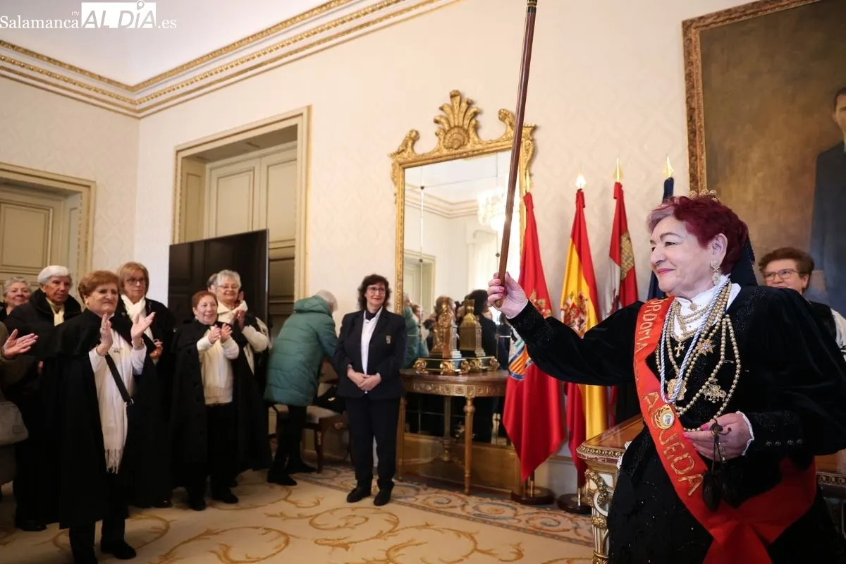 Fiesta de las Águedas en el Ayuntamiento de Salamanca. Foto de David Sañudo