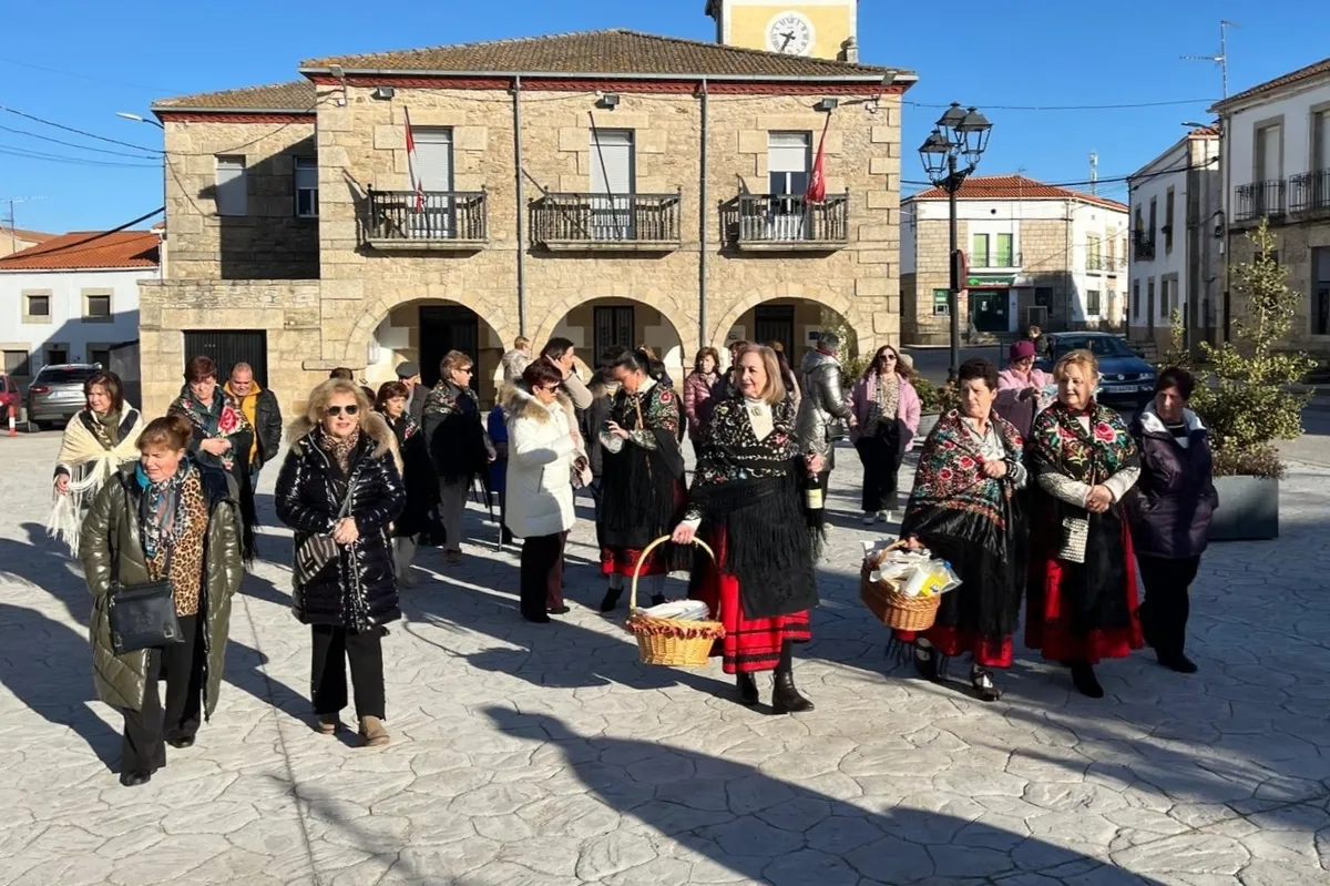 Celebración de la fiesta de las águedas en Barruecopardo
