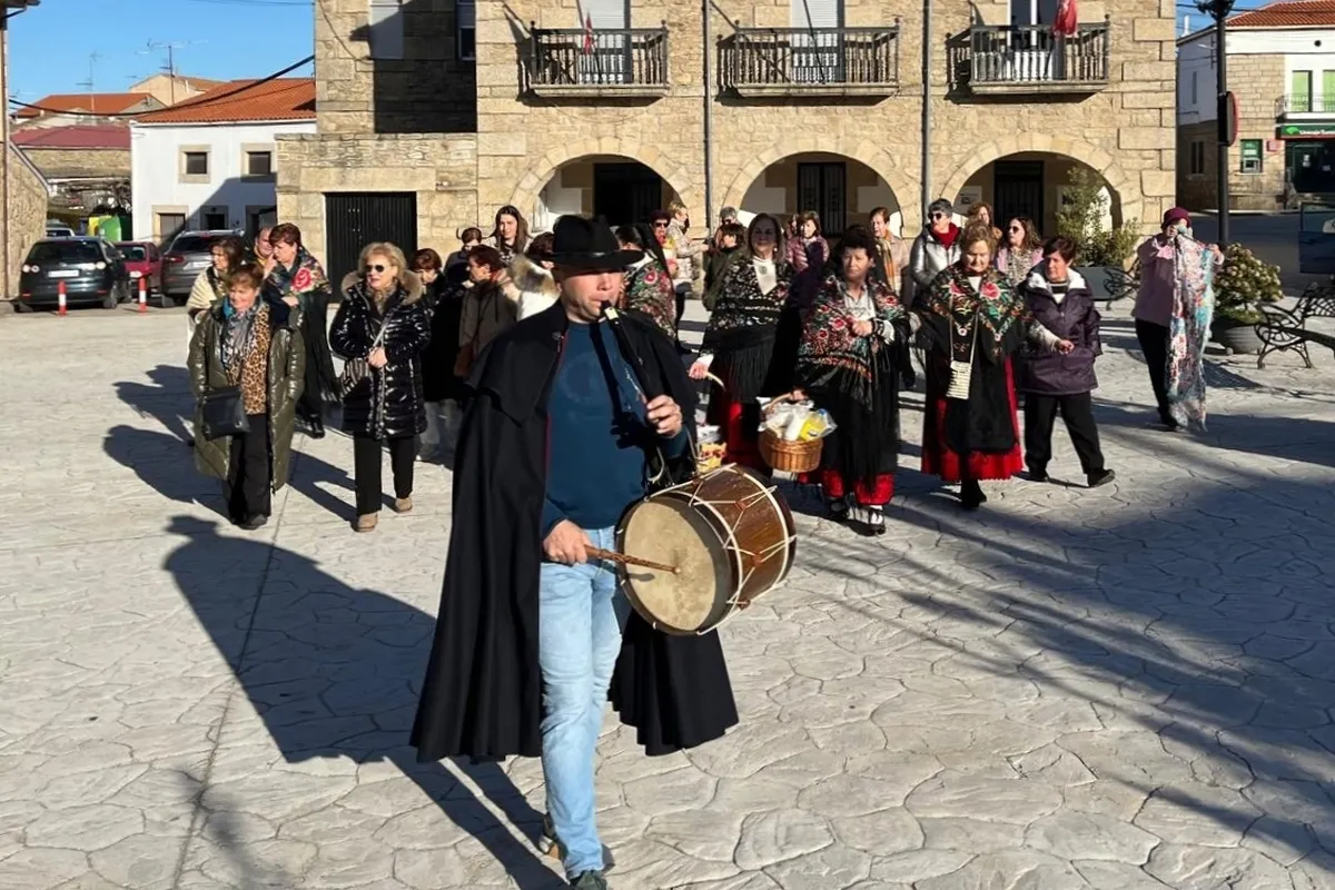 Celebración de la fiesta de las águedas en Barruecopardo