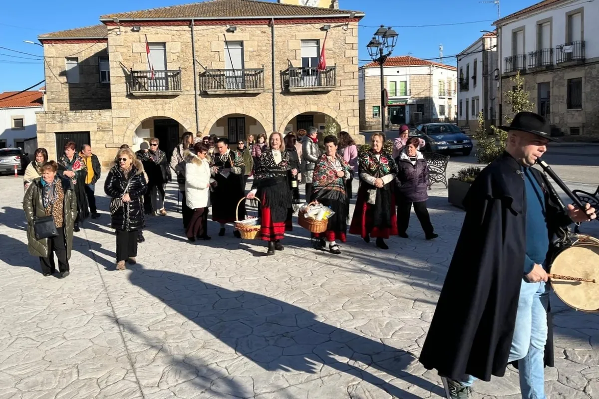 Celebración de la fiesta de las águedas en Barruecopardo
