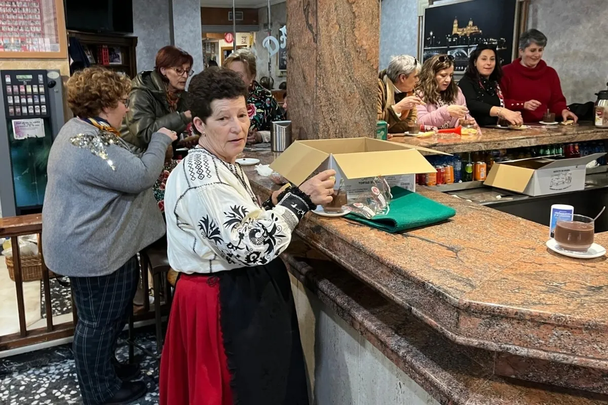 Celebración de la fiesta de las águedas en Barruecopardo