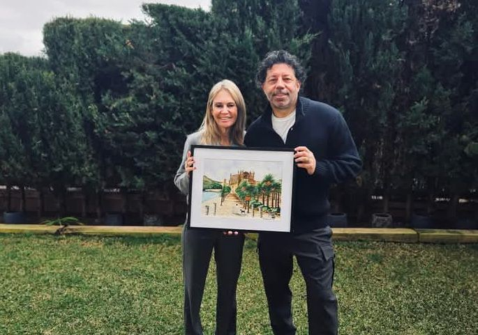 Presencia salmantina en casa de un ex jugador del Real Madrid